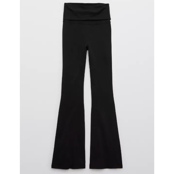 Aerie Offline OG Fold-Over Super Flare High-Rise Legging  NWT  XSmall short - Picture 2 of 5